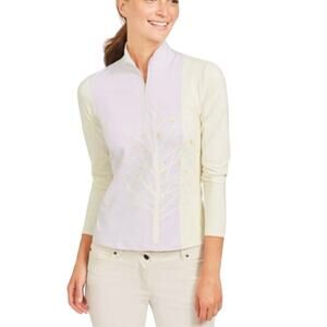 J. McLaughlin Women’s 1/4 Zip Pullover Long Sleeve Top Size Large Tinseltown